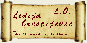 Lidija Orestijević vizit kartica